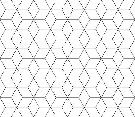 Vector modern seamless sacred geometry pattern, black and white abstract geometric background, subtle pillow print, monochrome retro texture, hipster fashion designのイラスト素材