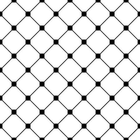 Vector modern seamless geometry pattern tiles, black and white abstract geometric background, subtle pillow print, monochrome retro texture, hipster fashion designのイラスト素材