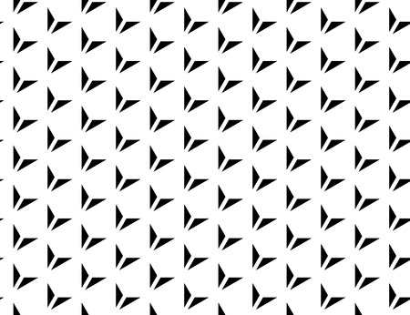 Vector modern seamless geometry pattern, black and white abstract geometric background, subtle pillow print, monochrome retro texture, hipster fashion designのイラスト素材
