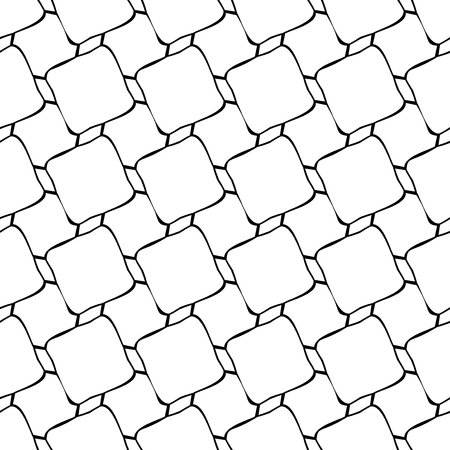 Vector modern seamless geometry pattern weird, black and white abstract geometric background, subtle pillow print, monochrome retro texture, hipster fashion designのイラスト素材
