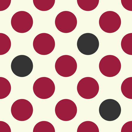 Vector modern seamless colorful geometry dots pattern, color abstract geometric background, pillow multicolored print, retro texture, hipster fashion designのイラスト素材