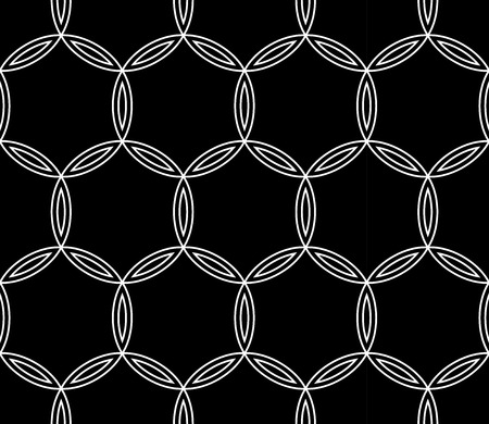 Vector modern seamless geometry pattern, black and white abstract geometric background, pillow print, monochrome retro texture, hipster fashion designのイラスト素材