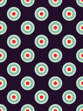 Vector modern seamless colorful geometry circles pattern, color abstract geometric background, pillow multicolored print, retro texture, hipster fashion designのイラスト素材