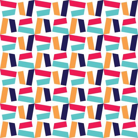 Vector modern seamless colorful geometry pattern, color abstract geometric background, pillow multicolored print, retro texture, hipster fashion designのイラスト素材