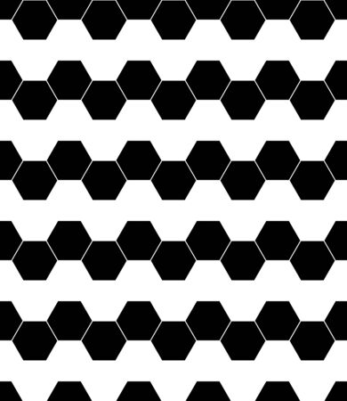 Vector modern seamless geometry pattern, black and white abstract geometric background, subtle pillow print, monochrome retro texture, hipster fashion designのイラスト素材
