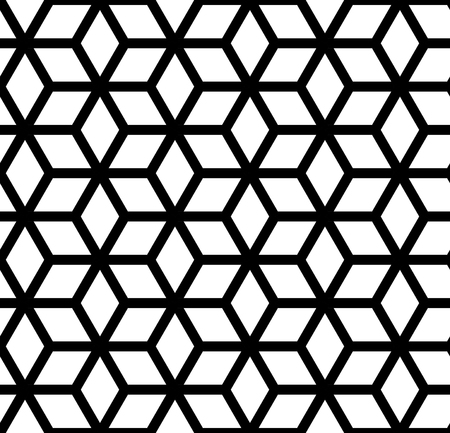 Vector modern seamless sacred geometry pattern   , black and white abstract geometric background, pillow print, monochrome retro texture, hipster fashion designのイラスト素材