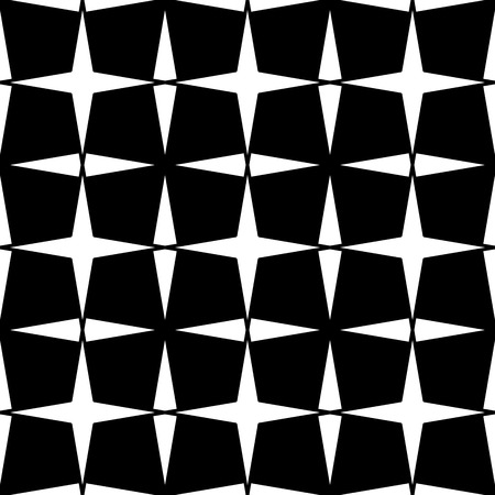 Vector modern seamless geometry pattern, black and white abstract geometric background, subtle pillow print, monochrome retro texture, hipster fashion designのイラスト素材