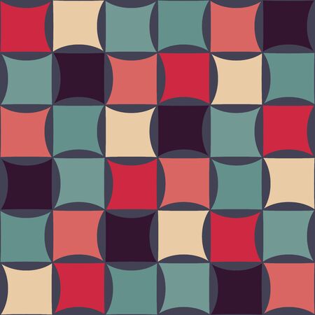 Vector modern seamless colorful geometry pattern, color abstract geometric background, pillow multicolored print, retro texture, hipster fashion designのイラスト素材