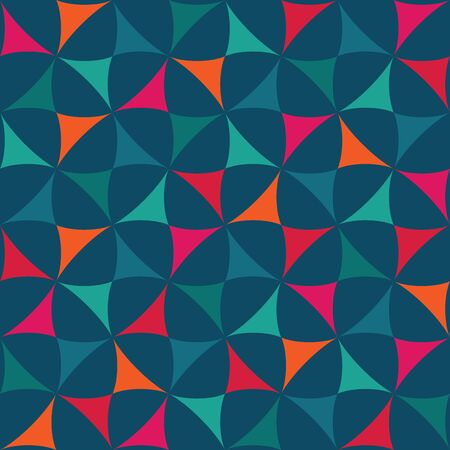 Vector modern seamless colorful geometry pattern, color abstract geometric background, pillow multicolored print, retro texture, hipster fashion designのイラスト素材