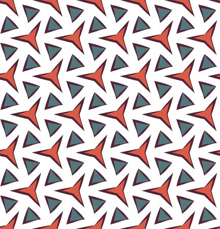 Vector modern seamless colorful geometry pattern, color abstract geometric background, pillow multicolored print, retro texture, hipster fashion designのイラスト素材