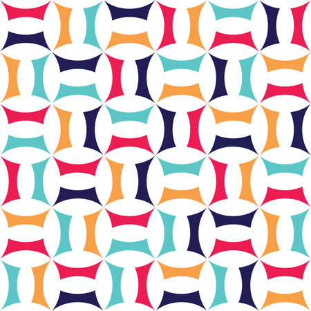 Vector modern seamless colorful geometry pattern, color abstract geometric background, pillow multicolored print, retro texture, hipster fashion designのイラスト素材