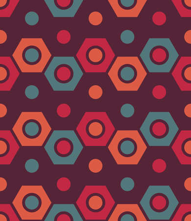 Vector modern seamless colorful geometry pattern, color abstract geometric background, pillow multicolored print, retro texture, hipster fashion designのイラスト素材