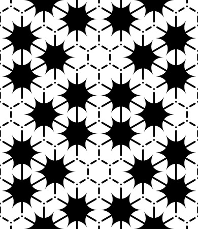 Vector modern seamless geometry pattern, black and white abstract geometric background, subtle pillow print, monochrome retro texture, hipster fashion designのイラスト素材