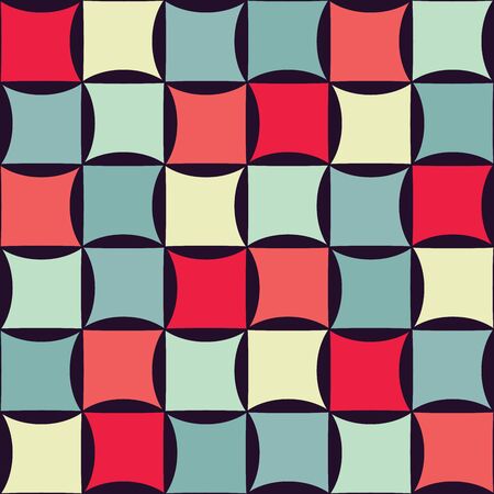 Vector modern seamless colorful geometry pattern, color abstract geometric background, pillow multicolored print, retro texture, hipster fashion designのイラスト素材