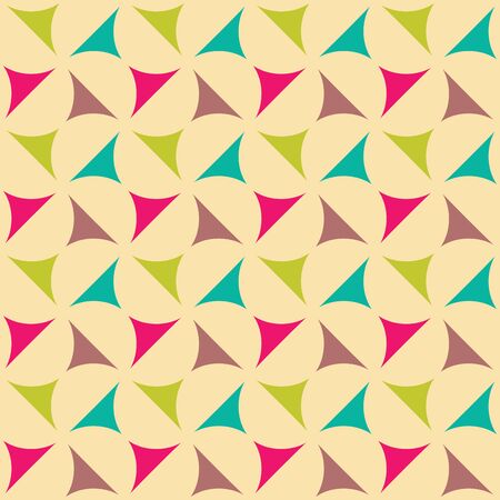 Vector modern seamless colorful geometry pattern, color abstract geometric background, pillow multicolored print, retro texture, hipster fashion designのイラスト素材