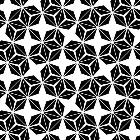 Vector hipster abstract sacred geometry pattern, black and white seamless geometric background, subtle pillow and bad sheet print, creative art deco, simple texture, modern fashion designのイラスト素材