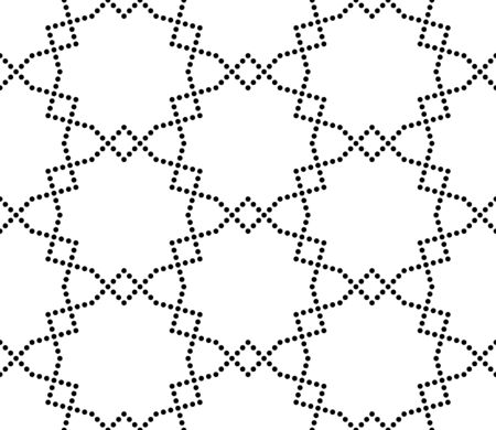 Vector modern seamless geometry pattern, black and white abstract geometric background, subtle pillow print, monochrome retro texture, hipster fashion designのイラスト素材