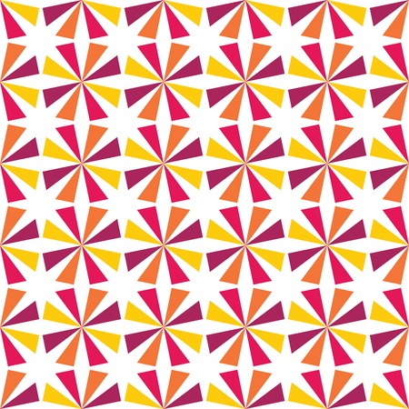 Vector modern seamless colorful geometry star pattern, color abstract geometric background, pillow multicolored print, retro texture, hipster fashion designのイラスト素材