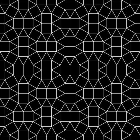 Vector hipster seamless geometry pattern grid, black and white abstract geometric background, subtle pillow print, monochrome retro texture, modern fashion designのイラスト素材