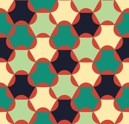 Vector modern seamless colorful geometry pattern, color abstract geometric background, pillow multicolored print, retro texture, hipster fashion designのイラスト素材