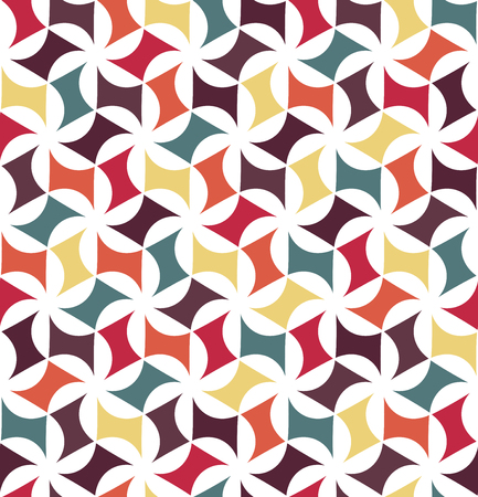 Vector modern seamless colorful geometry floral pattern, color abstract geometric background, pillow multicolored print, retro texture, hipster fashion designのイラスト素材