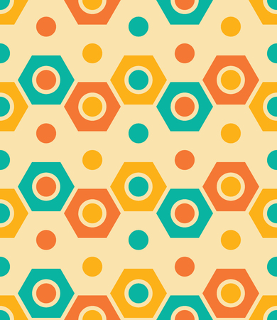 Vector modern seamless colorful geometry pattern, color abstract geometric background, pillow multicolored print, retro texture, hipster fashion designのイラスト素材