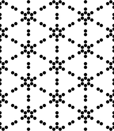 Vector modern seamless geometry pattern, black and white abstract geometric background, subtle pillow print, monochrome retro texture, hipster fashion designのイラスト素材