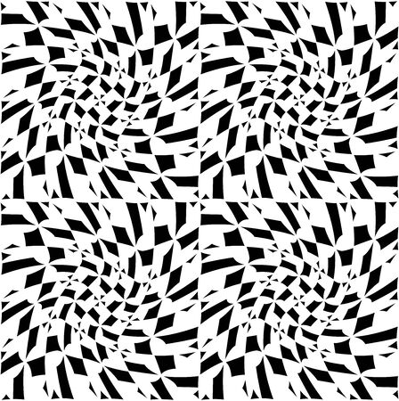 Vector modern seamless geometry pattern, black and white abstract geometric background, subtle pillow print, monochrome retro texture, hipster fashion designのイラスト素材