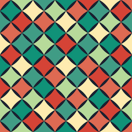 Vector modern seamless colorful geometry pattern, color abstract geometric background, pillow multicolored print, retro texture, hipster fashion designのイラスト素材
