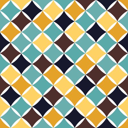 Vector modern seamless colorful geometry pattern, color abstract geometric background, pillow multicolored print, retro texture, hipster fashion designのイラスト素材