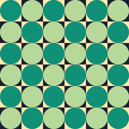 Vector modern seamless colorful geometry circle pattern, color abstract geometric background, pillow multicolored print, retro texture, hipster fashion designのイラスト素材