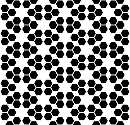 Vector modern seamless geometry pattern, black and white abstract geometric background, subtle pillow print, monochrome retro texture, hipster fashion designのイラスト素材