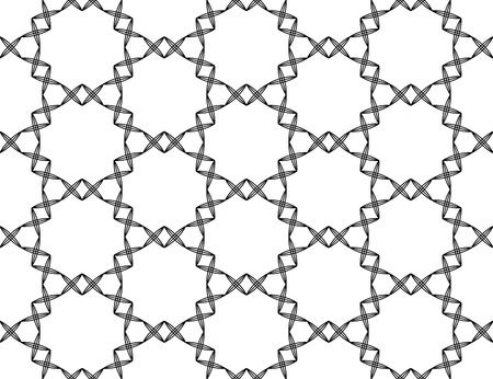 Vector modern seamless geometry pattern, black and white abstract geometric background, subtle pillow print, monochrome retro texture, hipster fashion designのイラスト素材