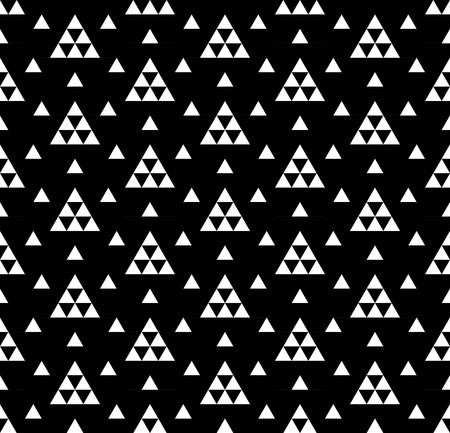 Vector modern seamless geometry pattern, black and white abstract geometric background, subtle pillow print, monochrome retro texture, hipster fashion designのイラスト素材