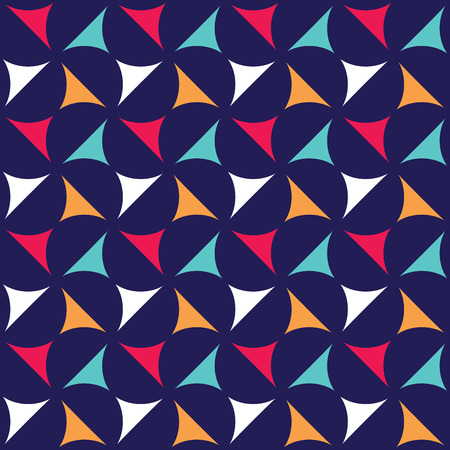 Vector modern seamless colorful geometry pattern, color abstract geometric background, pillow multicolored print, retro texture, hipster fashion designのイラスト素材