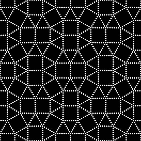 Vector hipster abstract geometry pattern square, black and white seamless geometric background, subtle pillow and bad sheet print, creative art deco, simple texture, modern fashion designのイラスト素材
