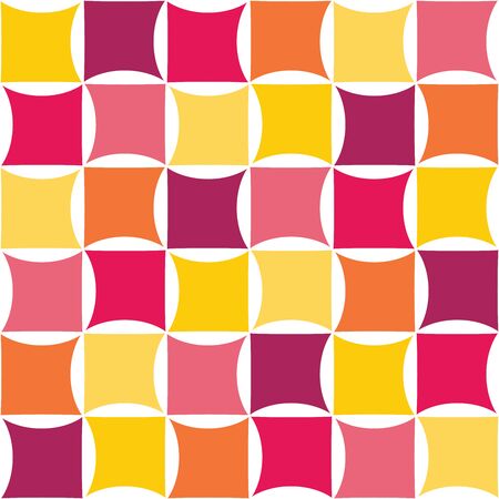 Vector modern seamless colorful geometry pattern, color abstract geometric background, pillow multicolored print, retro texture, hipster fashion designのイラスト素材