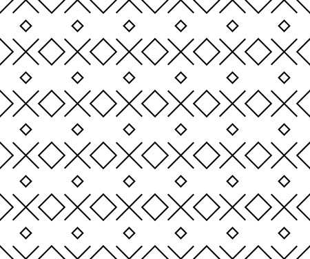 Abstract geometric black and white hipster fashion pillow boho patternのイラスト素材