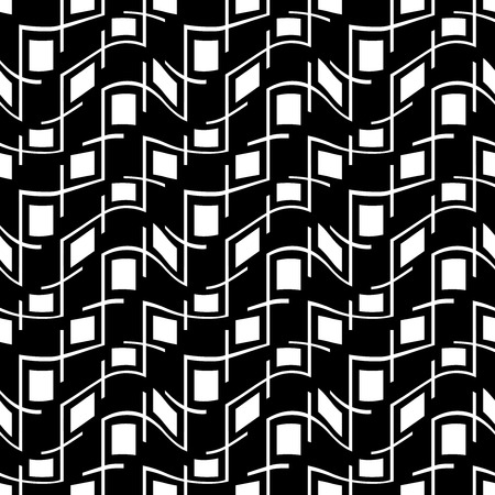 Abstract geometric black and white hipster fashion pillow patternのイラスト素材
