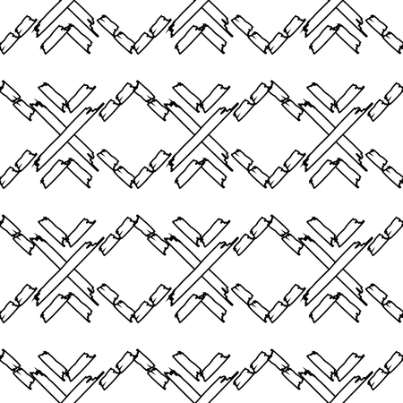 Abstract geometry black and white hipster fashion pillow patternのイラスト素材