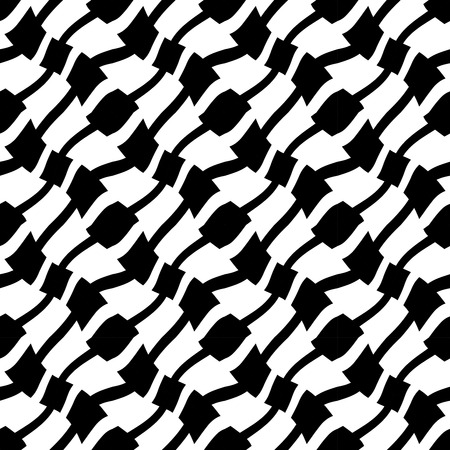 Abstract geometric black and white graphic design memphis style pattern