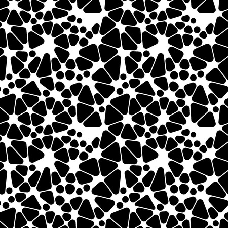 Abstract geometric black and white hipster fashion random background patternのイラスト素材
