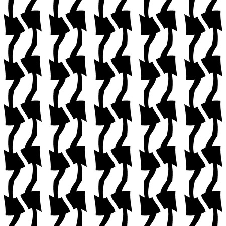 Abstract geometric black and white graphic design memphis style patternのイラスト素材