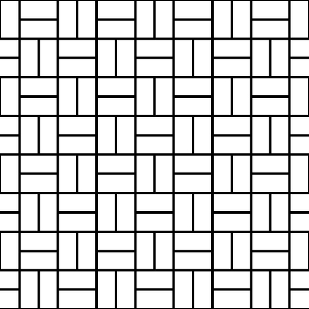 Abstract geometric black and white graphic design deco tile patternのイラスト素材