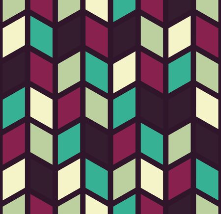Vector modern seamless colorful geometry chevron pattern, color abstract geometric background, pillow multicolored print, retro texture, hipster fashion designのイラスト素材