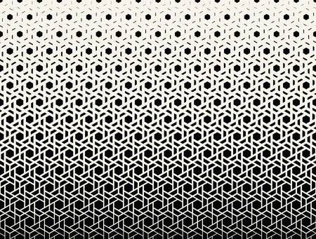 Abstract geometry black and white hipster fashion halftone patternのイラスト素材
