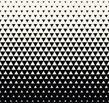 Abstract geometric black and white graphic design print triangle halftone patternのイラスト素材
