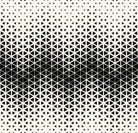 Abstract geometric black and white deco art halftone hexagone  and triangle print patternのイラスト素材