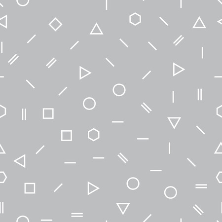 Abstract geometric gray memphis fashion design subtle patternのイラスト素材