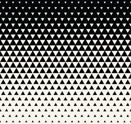 Abstract geometric black and white graphic design print triangle halftone patternのイラスト素材